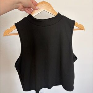 Black Muscle Tee Sleeveless Top